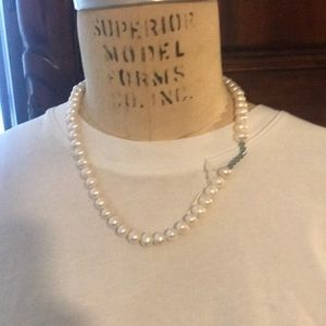 One of a kind pearl necklace with decorative clasp